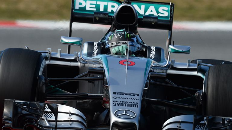 Nico Rosberg (GER) Mercedes AMG F1 W06 at Formula One Testing, Day Two, Barcelona, Spain, 27 February 2015..