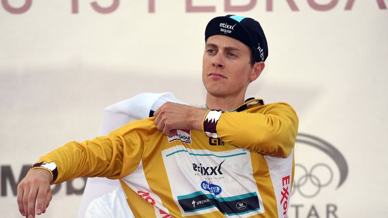 Niki Terpstra after stage five of the 2015 Tour of Qatar