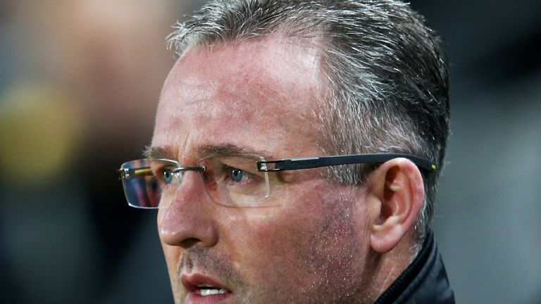 HULL, ENGLAND - FEBRUARY 10:  Paul Lambert the manager of Aston Villa looks on during the Barclays Premier League match between Hull City and Aston Villa a