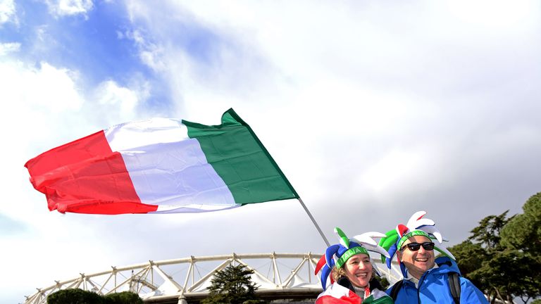 The Italian tricolour was flying high in Rome ahead of Italy's Six Nations opener...