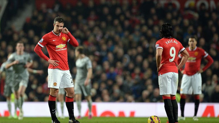 Manchester United's Robin van Persie and Radamel Falcao