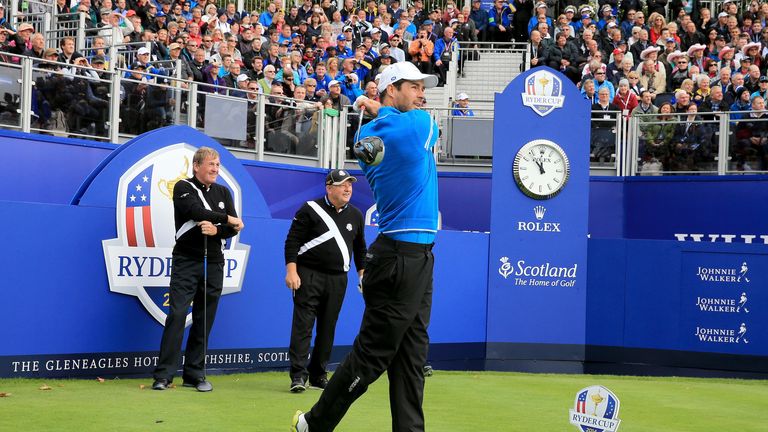 Jamie Redknapp, Ian Woosnam and Kenny Dalglish at the Ryder Cup Pro-Celebrity Challenge 