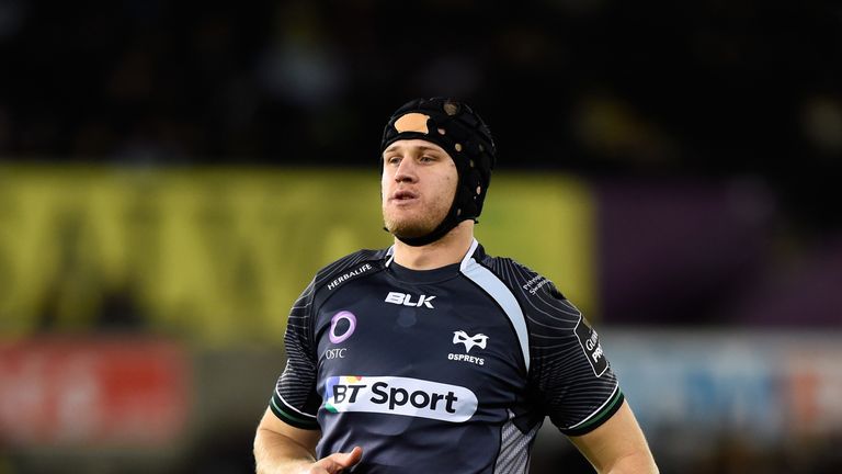 SWANSEA, WALES - JANUARY 11:  Rynier Bernardo of the Ospreys in action during the Guinness Pro 12 match between Ospreys and Newport Gwent Dragons at Libert