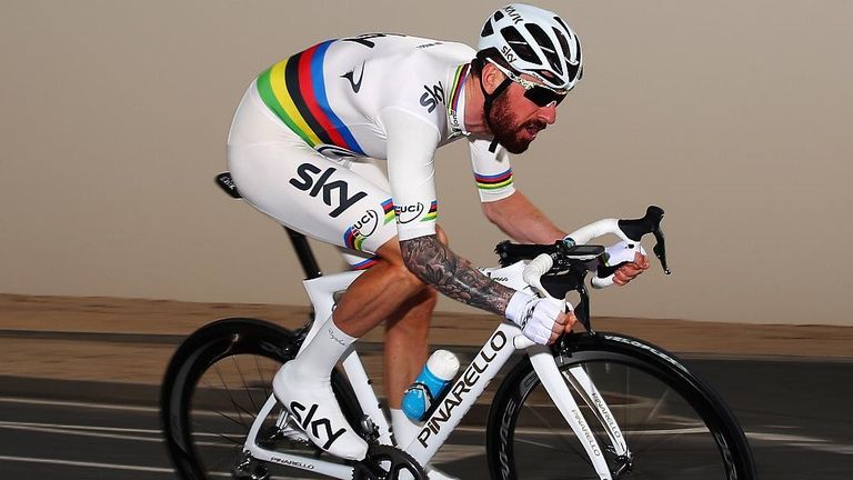 Sir Bradley Wiggins during stage three of the 2015 Tour of Qatar, a 10.9km individual time trial, on February 10, 2015 at Losail Circuit, Qatar.