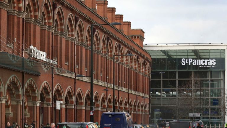 Claims fans were signing racist chants at St Pancras