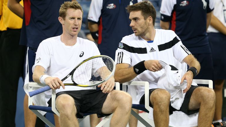Colin Fleming and Jonathan Marray of Great Britain at the 2013 US Open