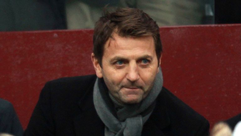 Aston Villa's new English manager Tim Sherwood looks on from the stands during the FA Cup fifth round football 
