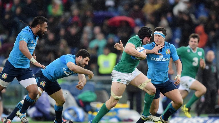 And one brought two for Ireland as flanker Tommy O'Donnell held of tacklers to burst through...