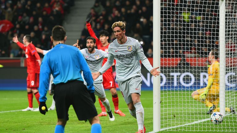 Fernando Torres Atletico Madrid goal disallowed Bayer Leverkusen