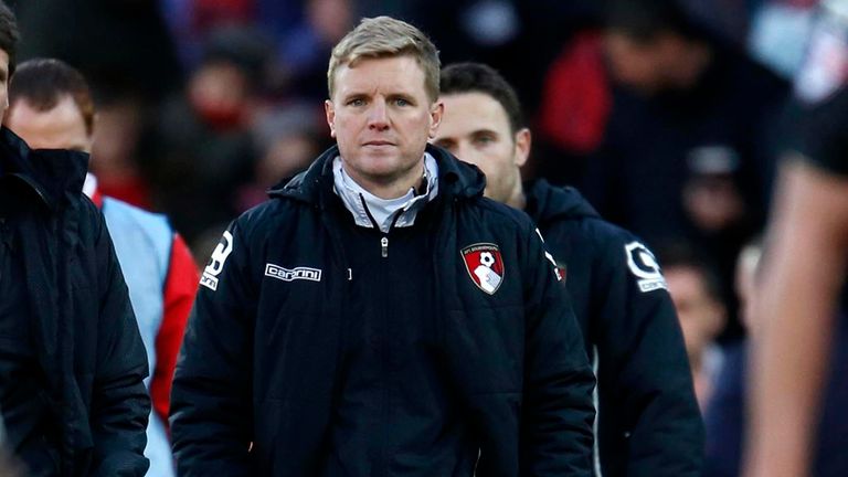 AFC Bournemouth manager Eddie Howe during the Sky Bet Championship match at the Goldsands Stadium, Bournemouth.