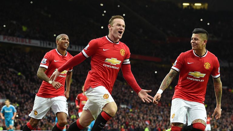 Manchester United's Wayne Rooney celebrates 