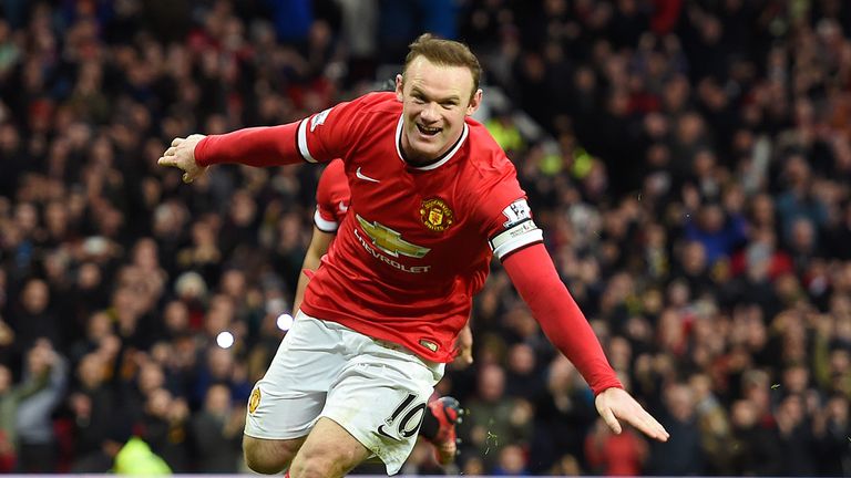Wayne Rooney celebrates 