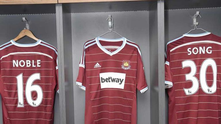 West Ham Betway shirt, picture credit West Ham United FC