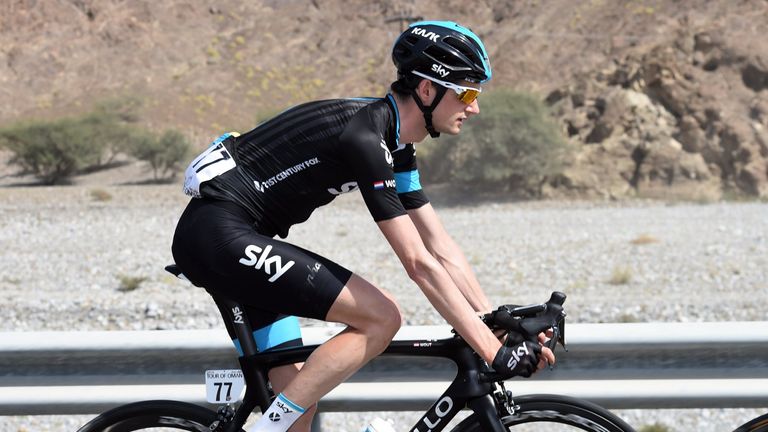 Wouter Poels on stage two of the 2015 Tour of Oman