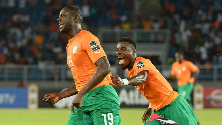 Yaya Toure celebrates his goal