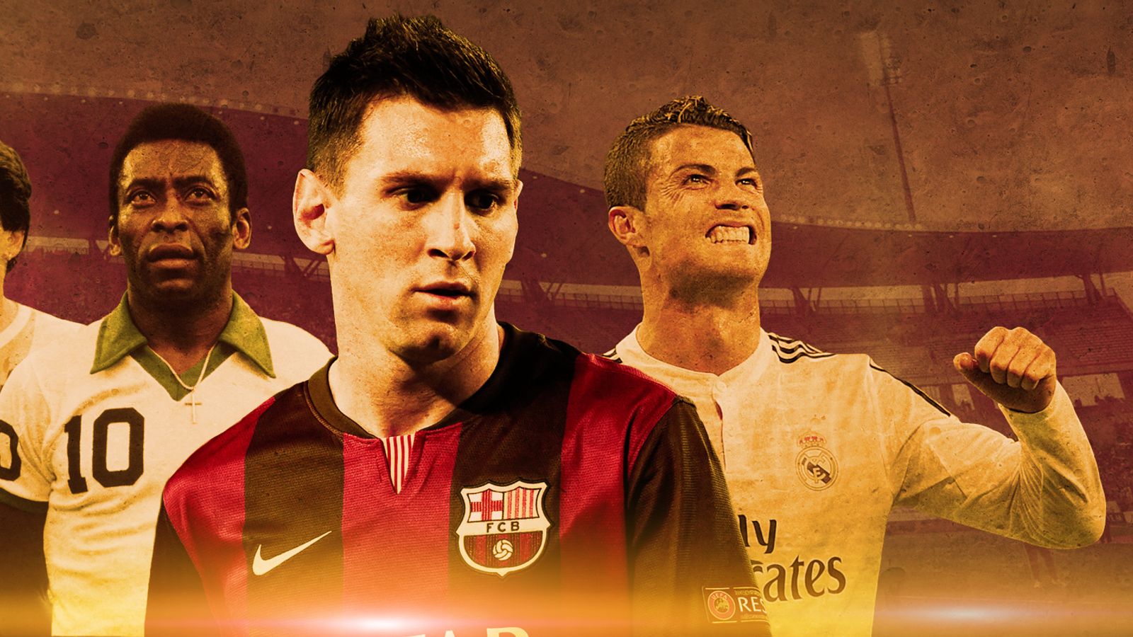 Download Two of the greatest soccer players of all time: Messi and Ronaldo  Wallpaper