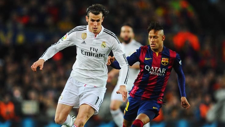 Gareth Bale is chased by Neymar