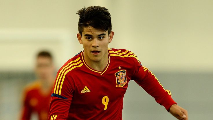 BURTON-UPON-TRENT, ENGLAND - FEBRUARY 09:  Jose Luis Zalazar of Spain in action during a U16 International match between England and Spain at St Georges Pa
