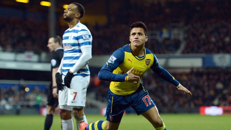 Alexis Sanchez celebrates 