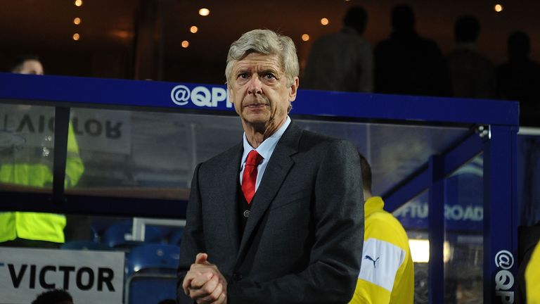 Arsenal manager Arsene Wenger before the Barclays Premier League match between Queens Park Rangers and Arsenal at Loftus Road on March 4, 2015