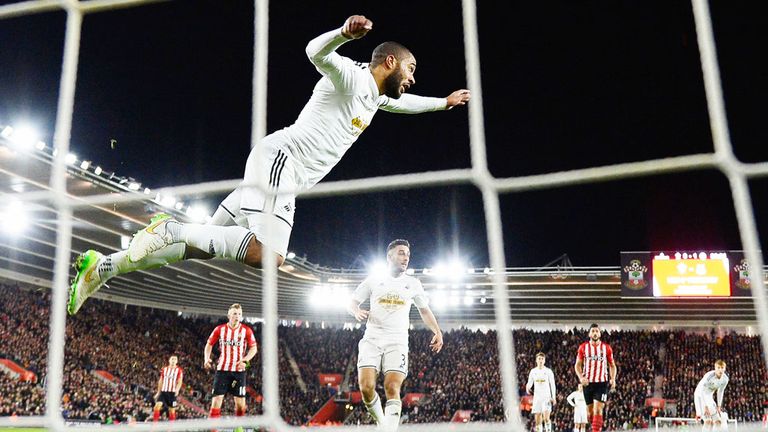 Ashley Williams: Swansea defender clears off the line against Southampton