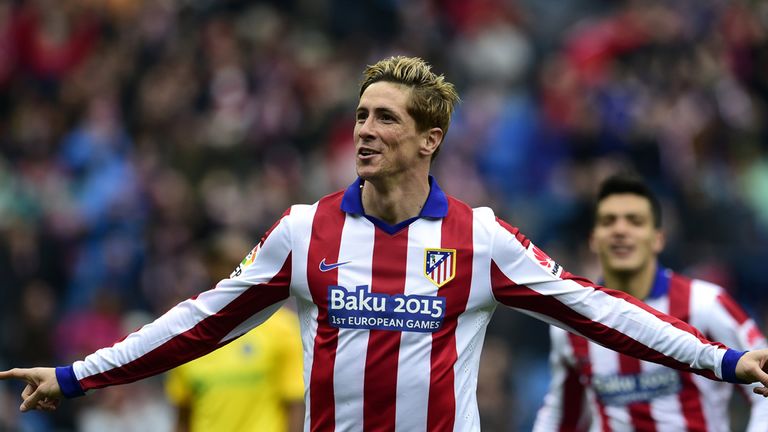 Atletico Madrid's forward Fernando Torres celebrates