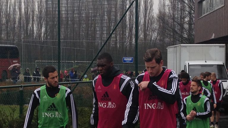 Eden Hazard and Christian Benteke: Preparing for  matches against Cyprus and Israel