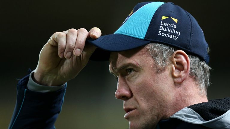 Leeds Rhino's head coach Brian McDermott during the First Utility Super League match at The KC Stadium, Hull.