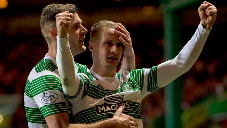 Celtic's Leigh Griffiths celebrates after putting his side 2-0 up