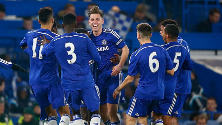 Skipper Charlie Colkett celebrates his first of two goals in a 5-2 win over Spurs