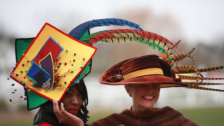 Racquel Campbell from Birmingham and Debbie Grogan from Sheffield on Ladies Day