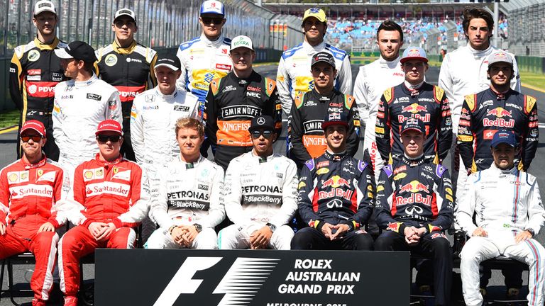 Driver group photo at Formula One World Championship, Rd1, Australian Grand Prix, Race, Albert Park, Melbourne, Australia, Sunday 15 March 2015.