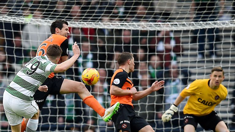 Celtic's James Forrest scores their second goal