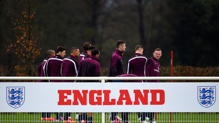 Wayne Rooney, England squad training, pre Lithuania