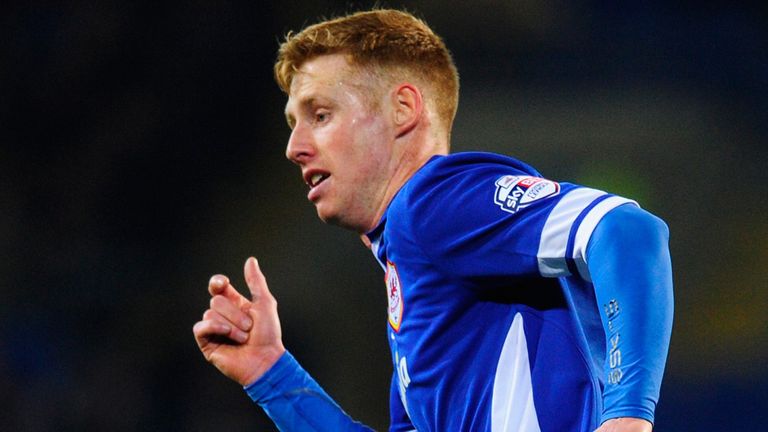 Cardiff player Eoin Doyle in action during the Sky Bet Championship match between Cardiff City and Brighton
