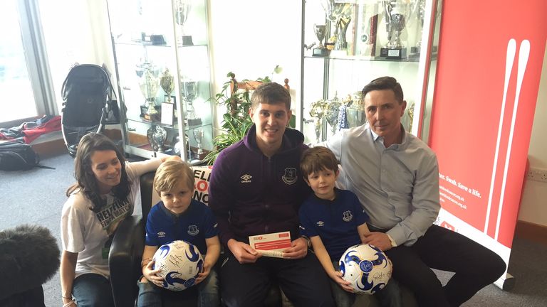 Finn (on the left) meets John Stones
