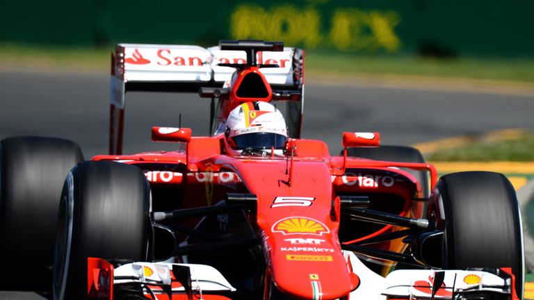 Sebastian Vettel in action