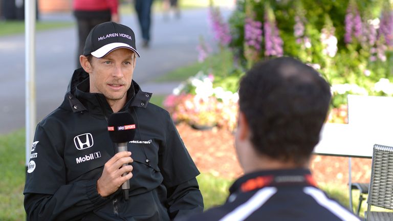 Jenson Button talks to Ted Kravitz
