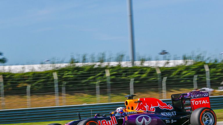 Daniel Ricciardo in action in Malaysia