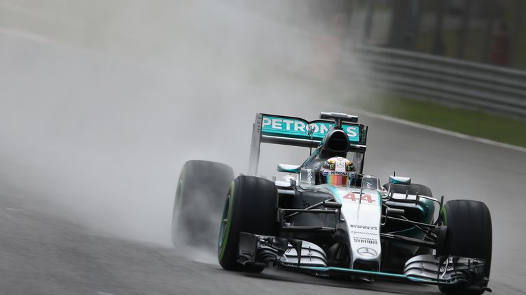 Lewis Hamilton in action