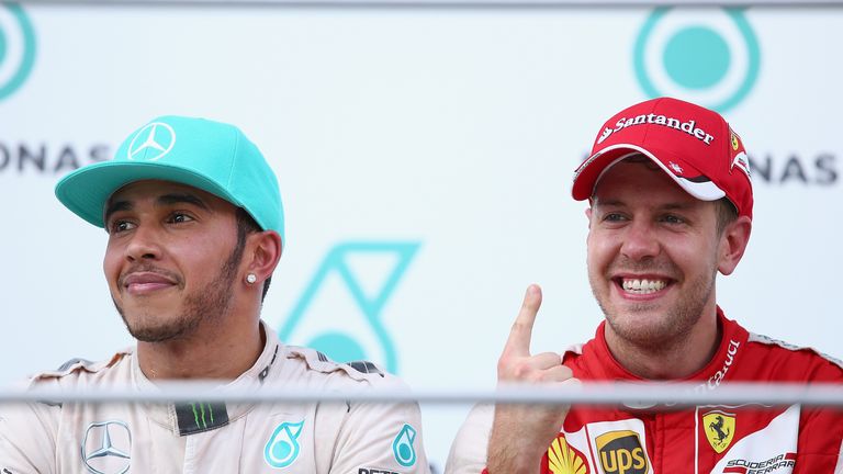 Sebastian Vettel beat Lewis Hamilton to victory