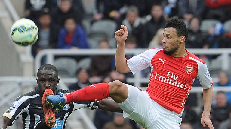 Francis Coquelin in action for Arsenal against Newcastle