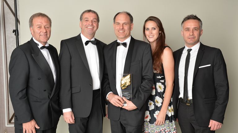 Sky Sports Golf team with RTS Award