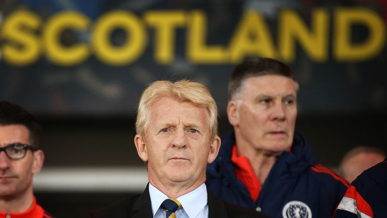 Scotland manager Gordon Strachan looks on before kick off of the international friendly football match between Scotland and Northern Ireland