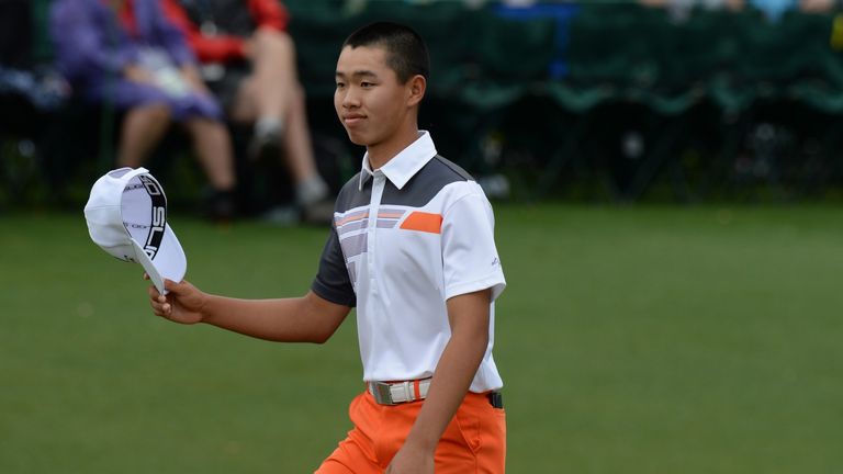 A remarkable achievement: Tianlang Guan, just 14 years of age, made the cut and did not three-putt once on his Masters debut