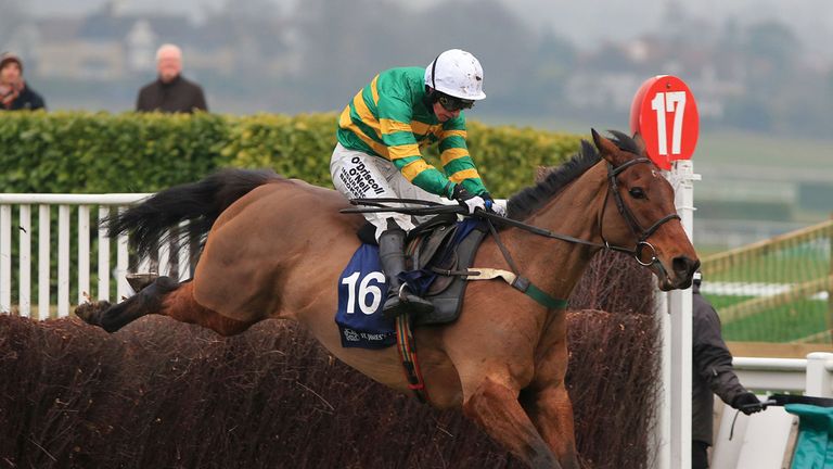 On The Fringe and Nina Carberry slam their rivals in the  St. James's Place Foxhunter Chase