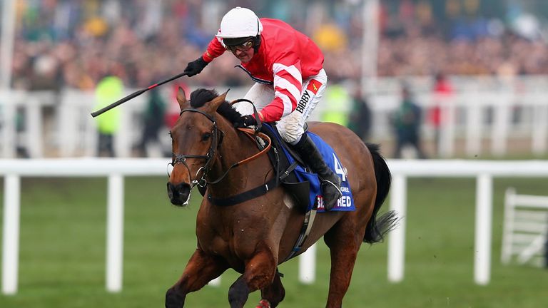 Nico de Boinville riding Coneygree powers to victory in the Cheltenham Gold Cup 