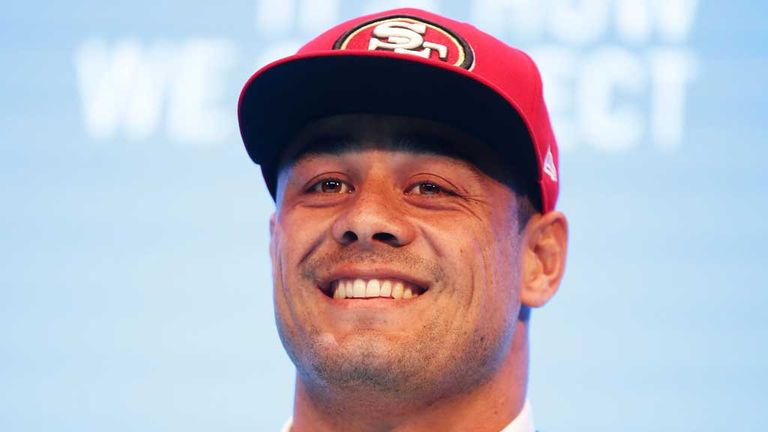 Jarryd Hayne, former rugby league player trying out for San Francisco 49ers