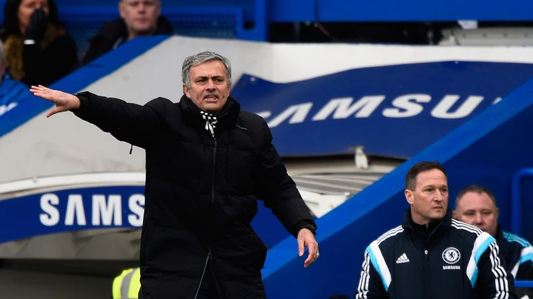 Jose Mourinho of Chelsea gives direction