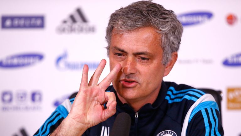 Jose Mourinho speaks during a press conference 